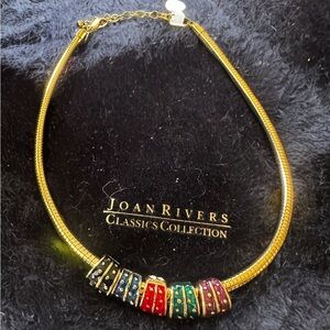 Joan Rivers Gold Necklace with Multicolor Accents